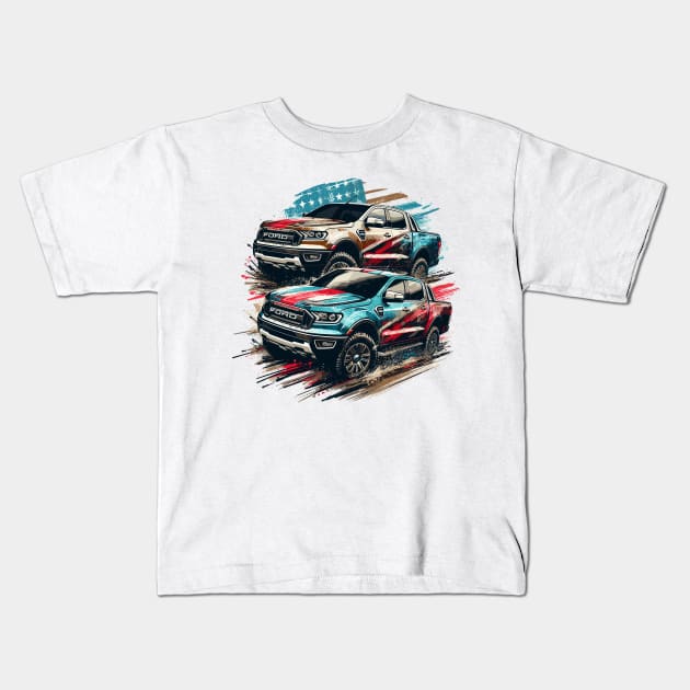 Ford Ranger Kids T-Shirt by Vehicles-Art